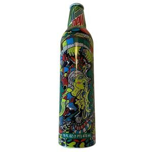 Mountain Dew Green Label Art Just Like Snowflakes 16oz Bottle 2008 empty